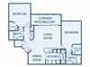 B2 floorplan - two bed two bath